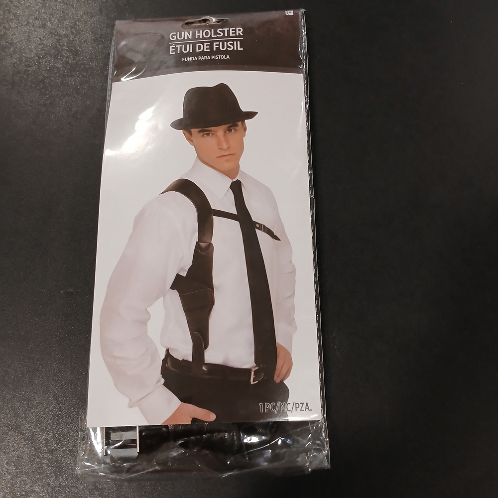 Party City Black Gangster Holster Costume